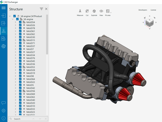 CATIA, DWG and U3D Import, and Model Simplification in CAD Exchanger 3.9.0