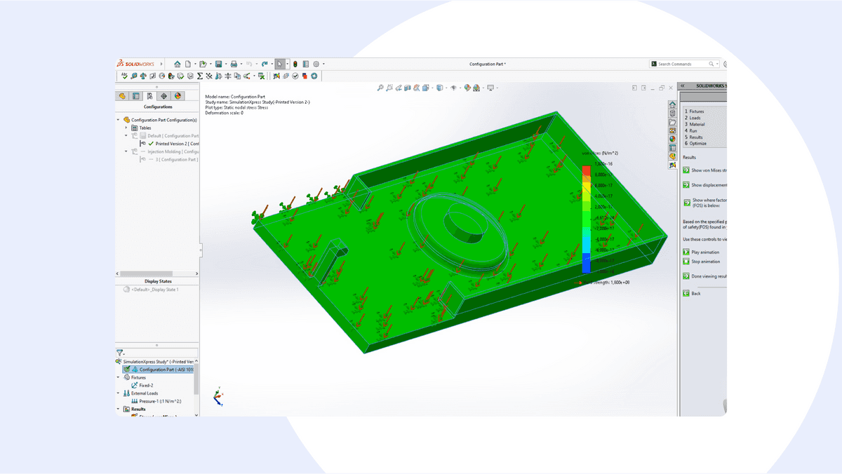 Configurations allow users to perform simulations and analysis on different design variations