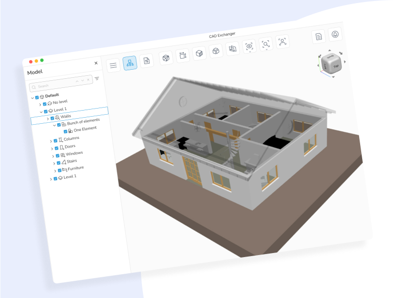 New BIM viewer mode in Lab, major Web Toolkit enhancements, and updated persistence format lineup for data models in CAD Exchanger 3.20.0