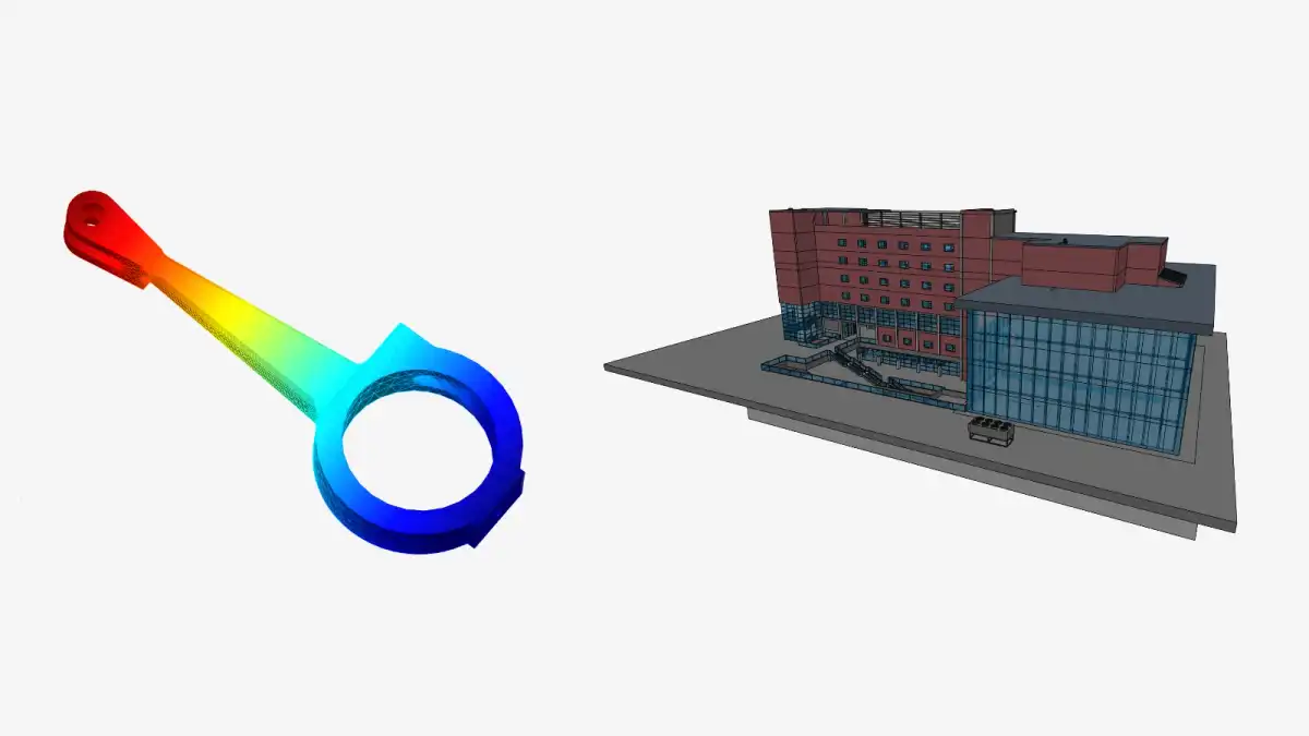 Fig. 1. CAE and BIM are two of the areas where domain-specific visualization tools, aimed at the datasets of the respective areas, can be helpful to app developers.