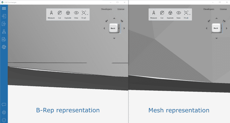 B-Rep and mesh in IGES format