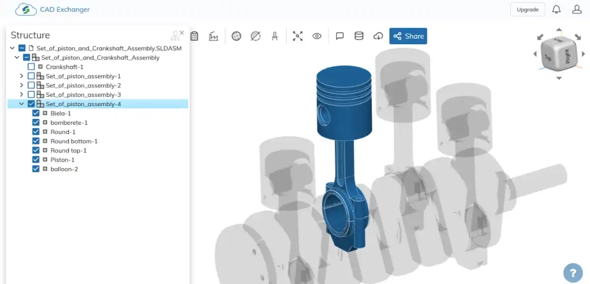 Fig. 3. "Piston-connecting rod" group is a sub-assembly