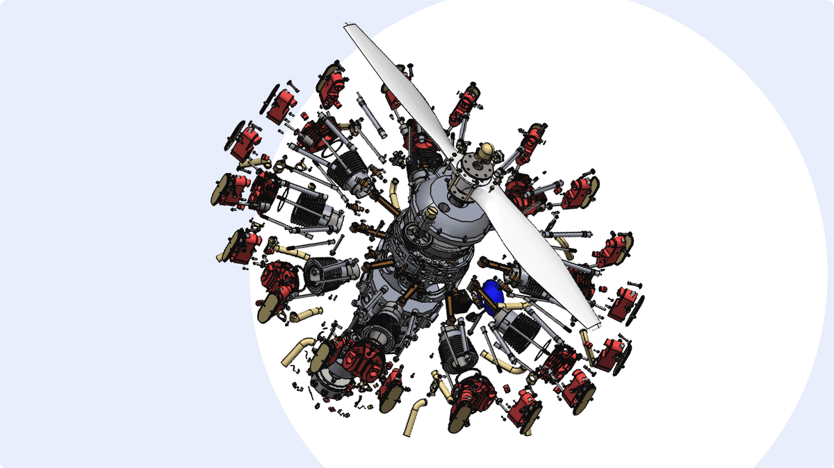 Fig.2. The model after the exploded view mode application