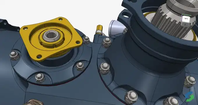 CAD model of a helicopter main gearbox