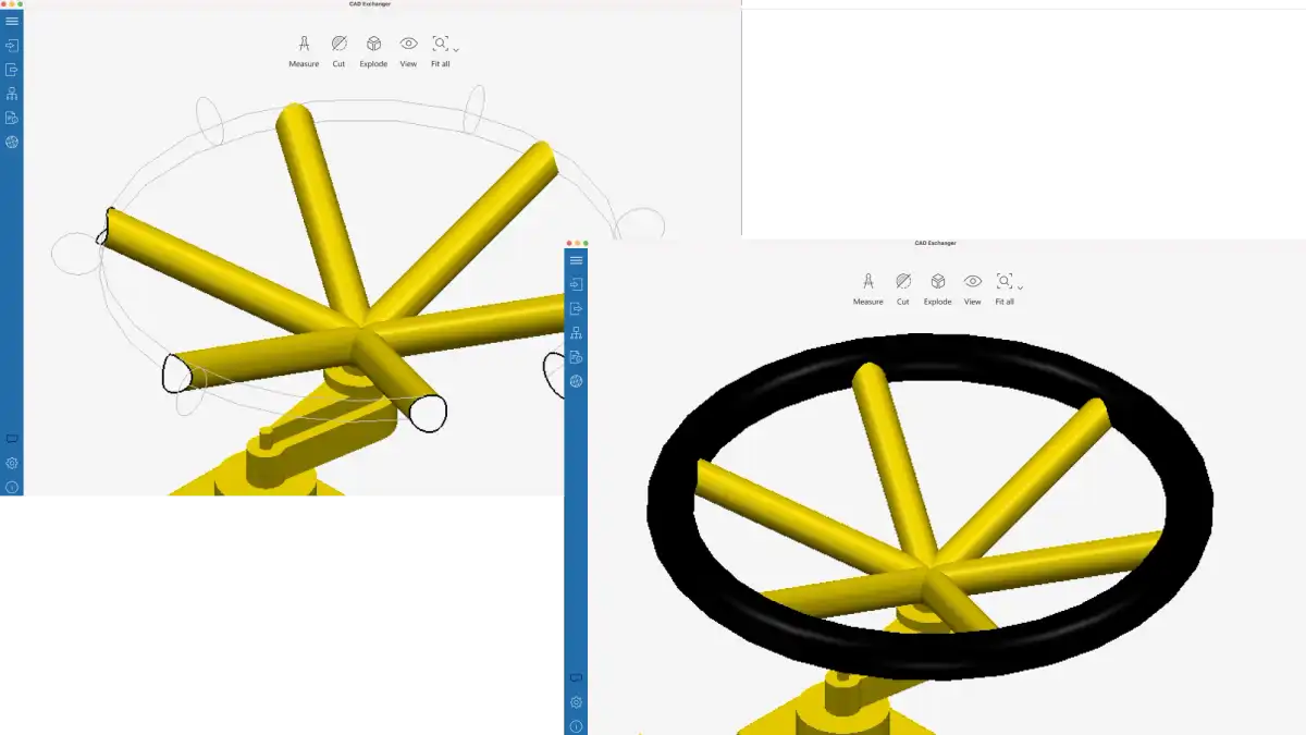 Parasolid surfaces of revolution support in CAD Exchanger