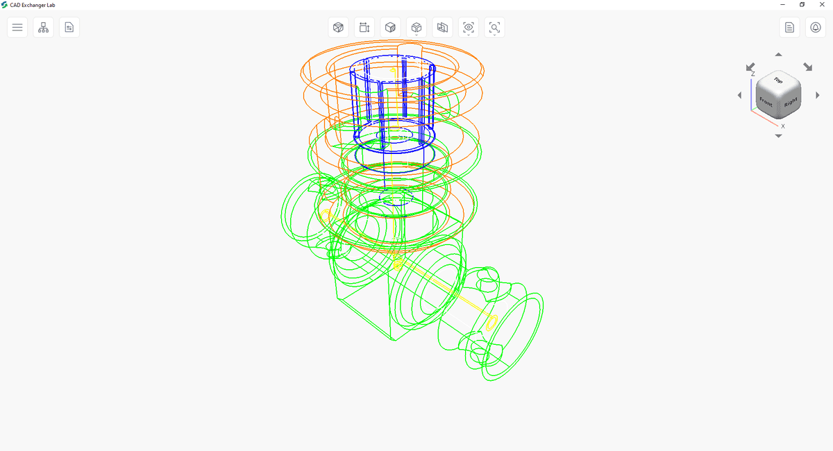 Fig. 8. 3D wireframe model of the valve