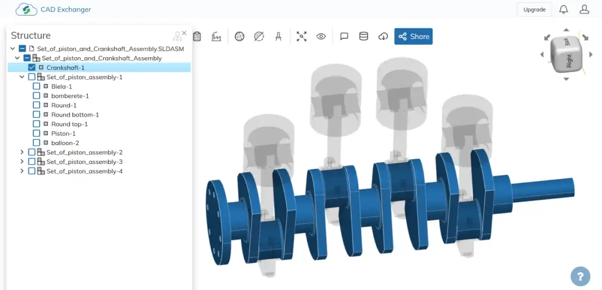 Fig. 2. Crankshaft is a single part