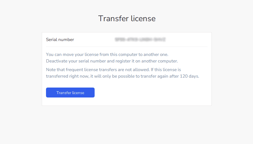 CAD Exchanger Lab license transfer —  unbind the license
