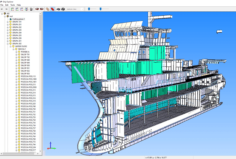 Fig. 2. Uljanik adopts CAD Exchanger SDK to read and write 3D models in its flagship product