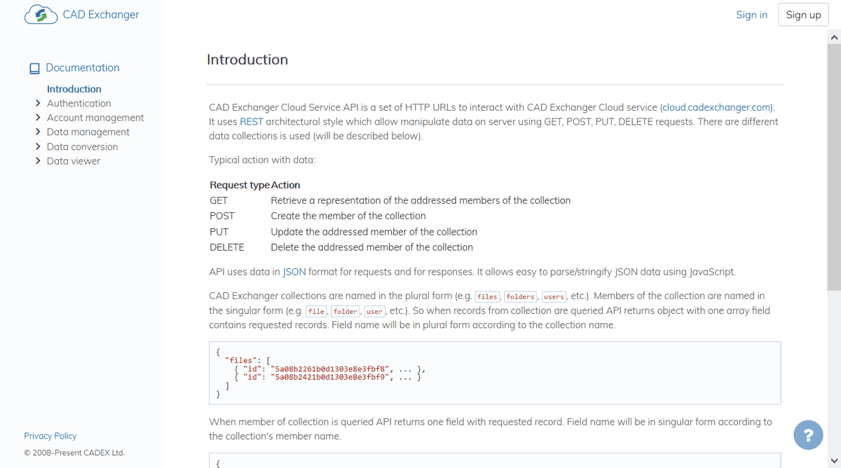 CAD Exchanger Cloud API