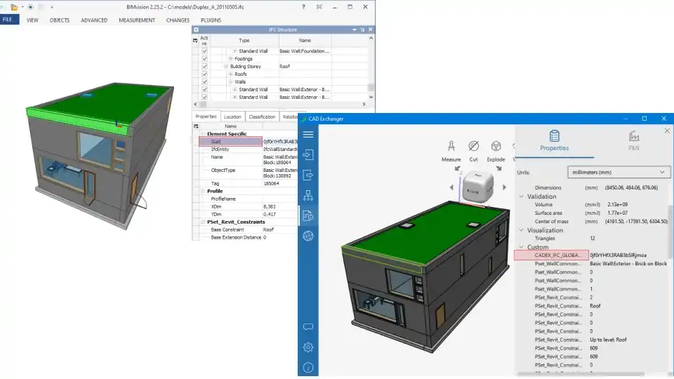 IFC Global IDs are imported to CAD Exchanger