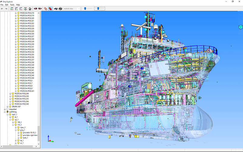 Fig. 1. Uljanik adopts CAD Exchanger SDK to read and write 3D models in its flagship product