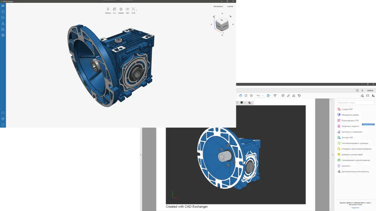 3D PDF export in CAD Exchanger