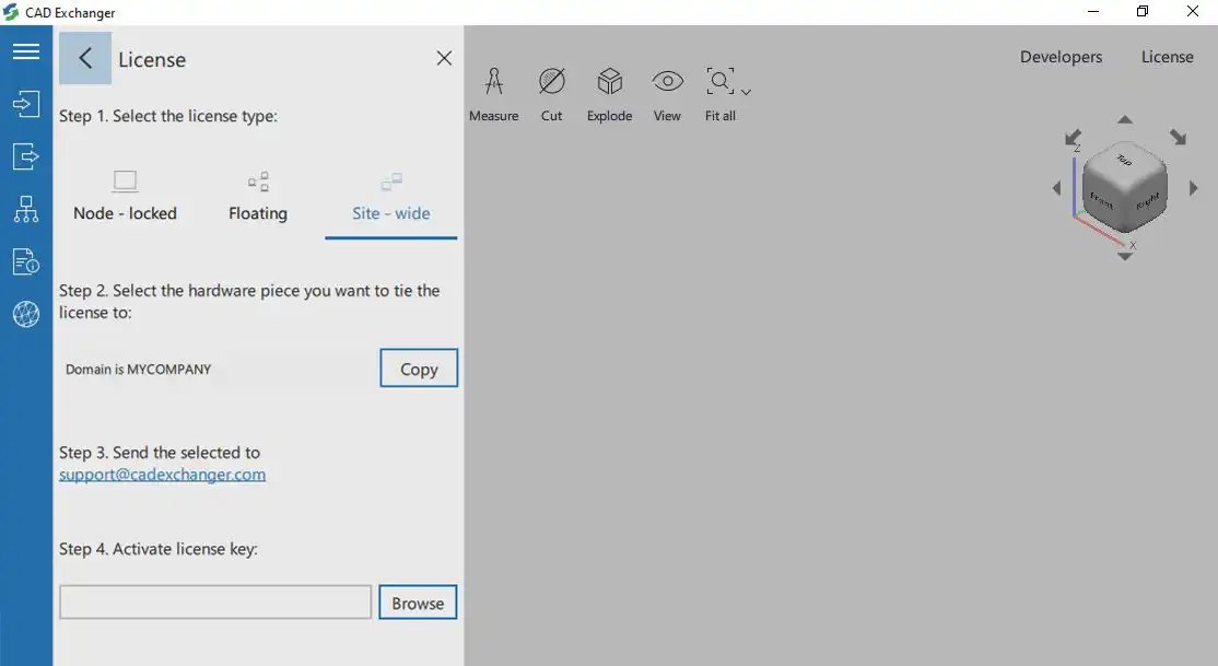 CAD Exchanger GUI site license