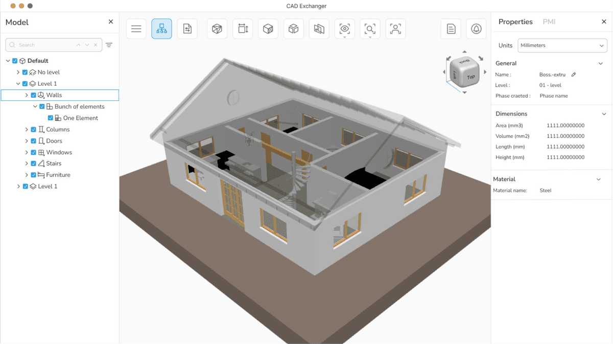 Technology preview of BIM viewer mode in Lab