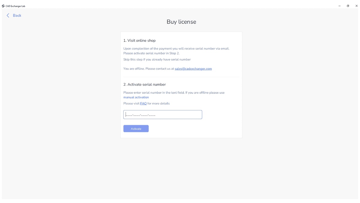 Node-locked license activation